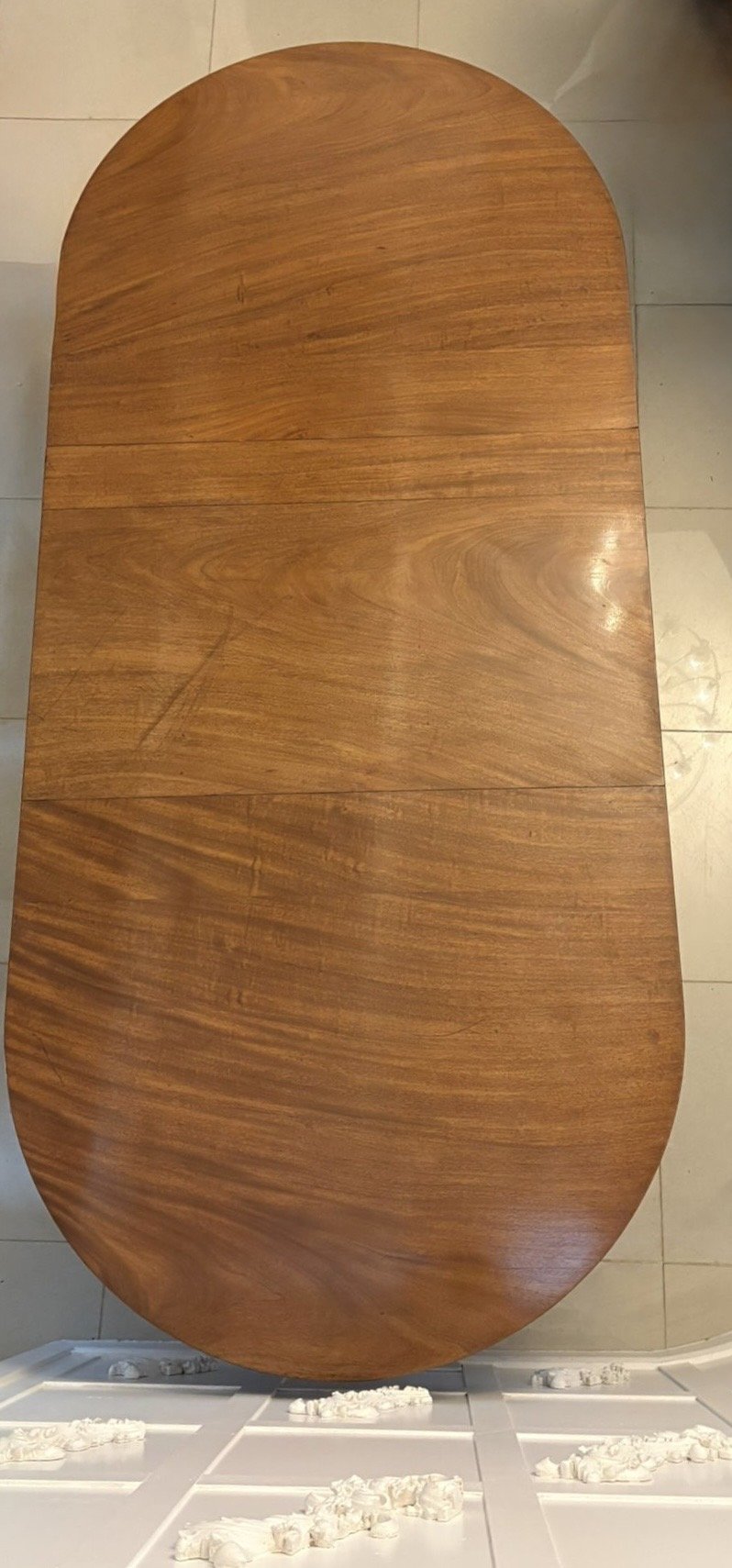 Antique Georgian Three Pillar Mahogany Extending Dining Table 16 Seater - Image 9